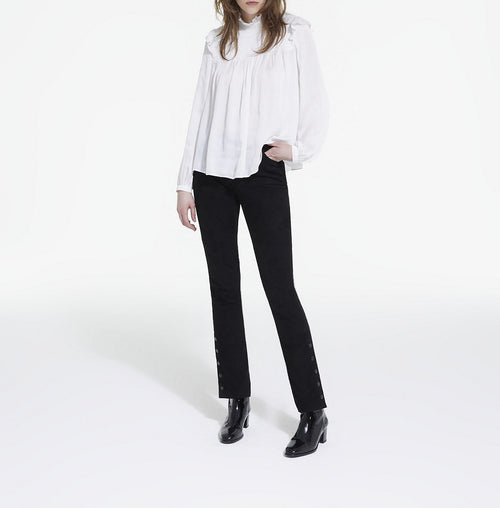 The Kooples - Top Manches Longues Avec Col Smock - Femme