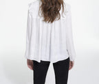 The Kooples - Top Manga Larga con Cuello Smock - Mujer