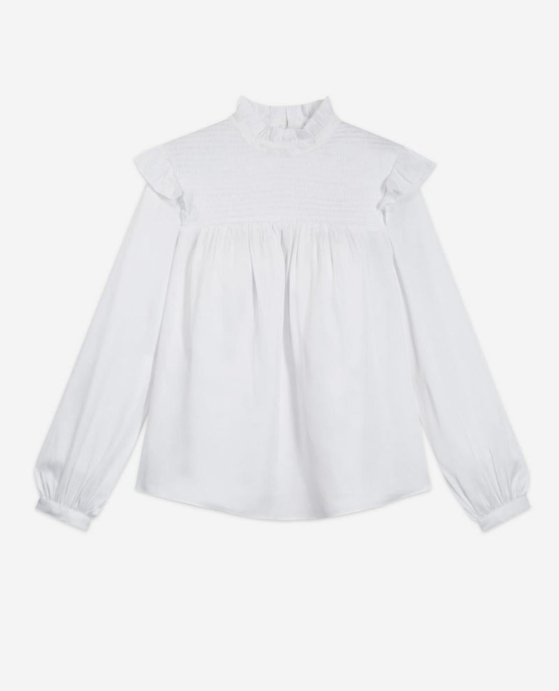 The Kooples - Top Manches Longues Avec Col Smock - Femme