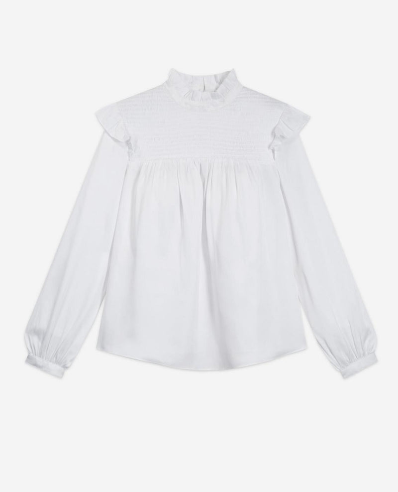 The Kooples - Top Manches Longues Avec Col Smock - Femme