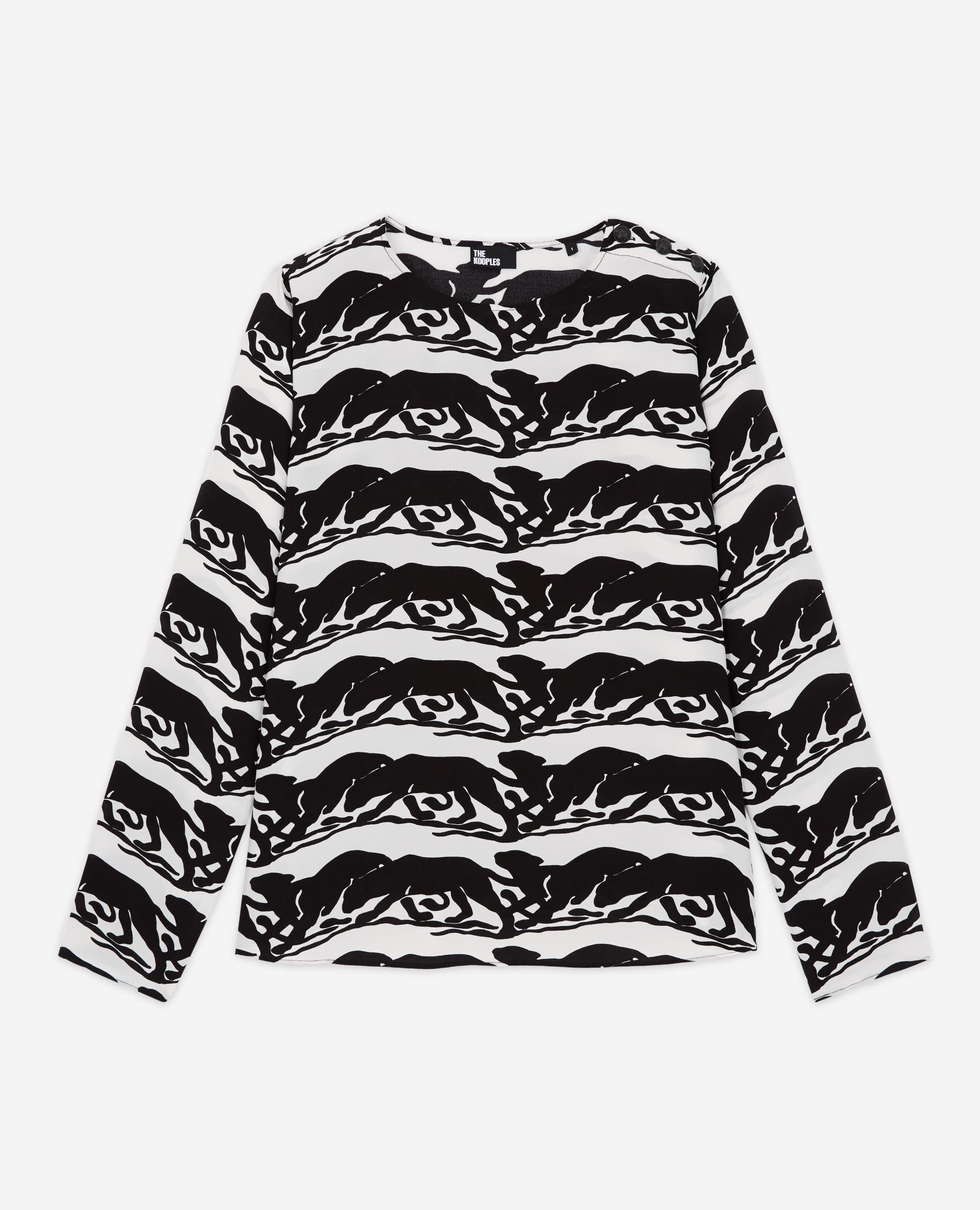 The Kooples - Blouse - Noir Et Blanc - Femme