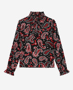 The Kooples - Blouse - Noir Et Rouge - Femme
