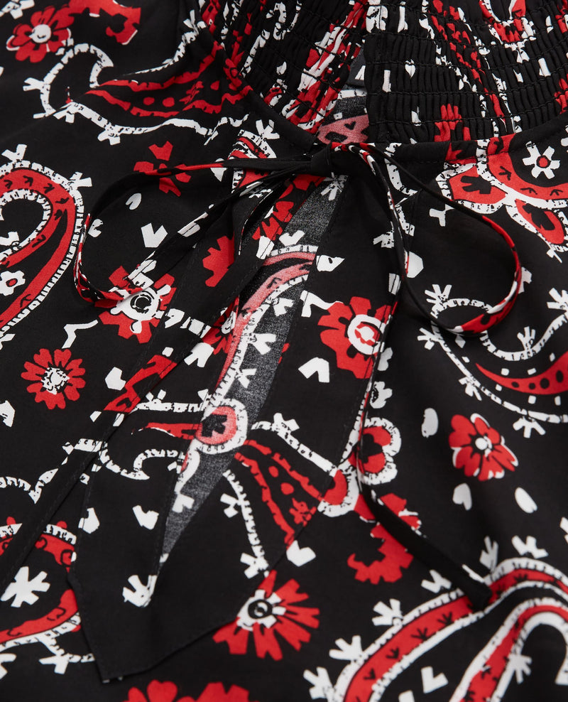 Blusa - Negro Y Rojo - Mujer