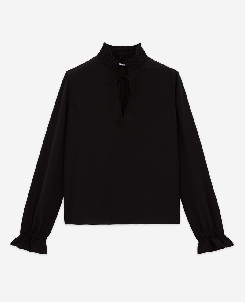 The Kooples - Blouse En Soie Noire - Femme