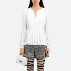 The Kooples - Pleated Long-Sleeve Top - Women
