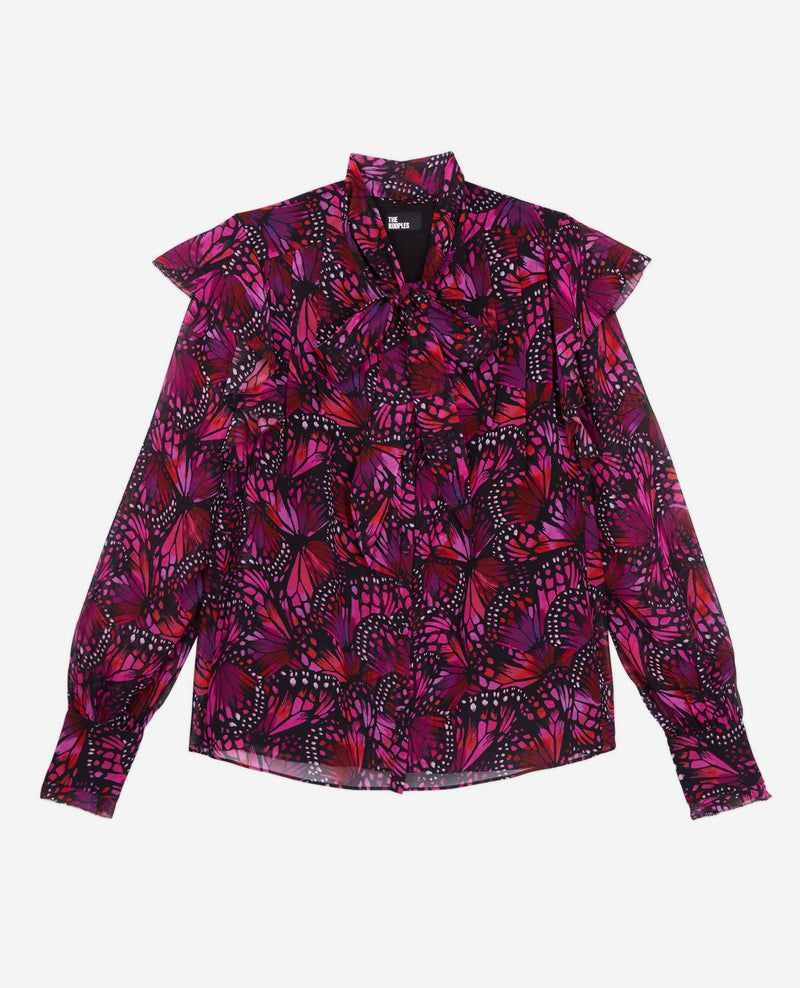 Blusa - Negro Y Rosa - Mujer