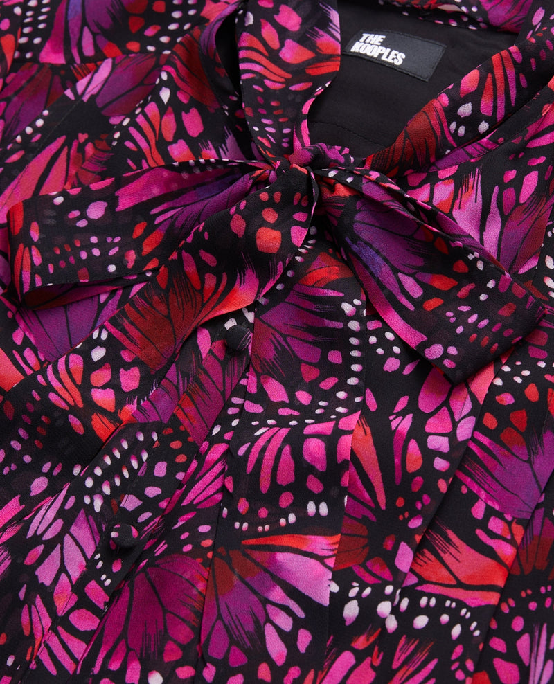 Blusa - Negro Y Rosa - Mujer