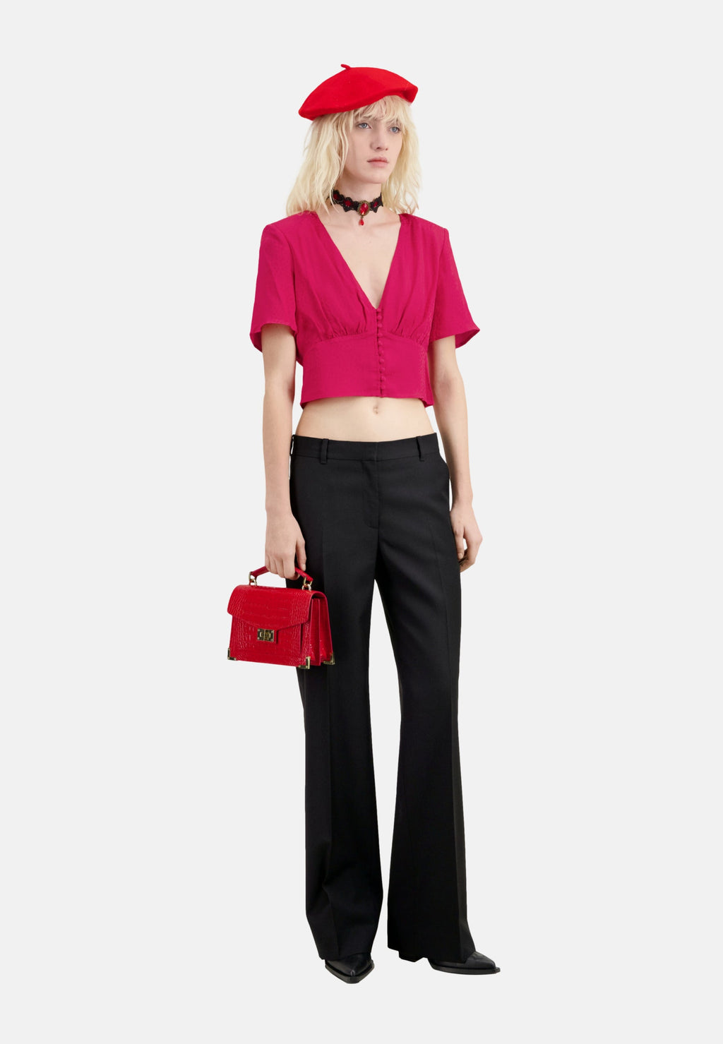 The Kooples - Top Manches Courtes Boutonne Devant