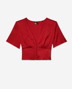 The Kooples - Top Manches Courtes Boutonne Devant