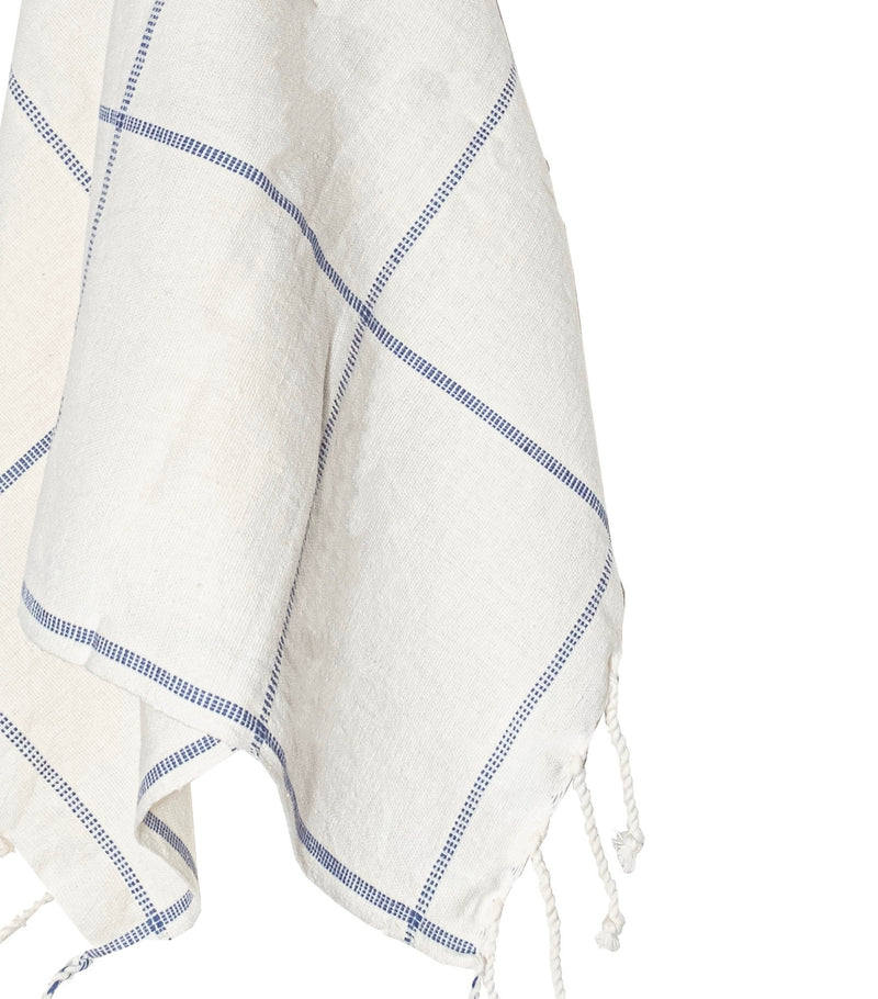 Serviette Main Coton Khadi - Bleu