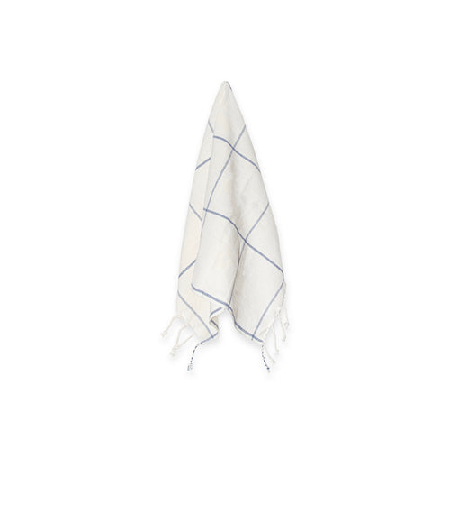 Serviette Main Coton Khadi - Bleu