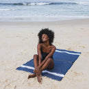 Fouta Tissage Plat Bleu marine - 100 x 200 cm | Beach Towel