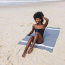 Fouta Tissage Plat Gris béton- 100 x 200 cm | Beach Towel