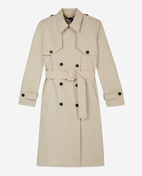 Trench Coat Droit Long
