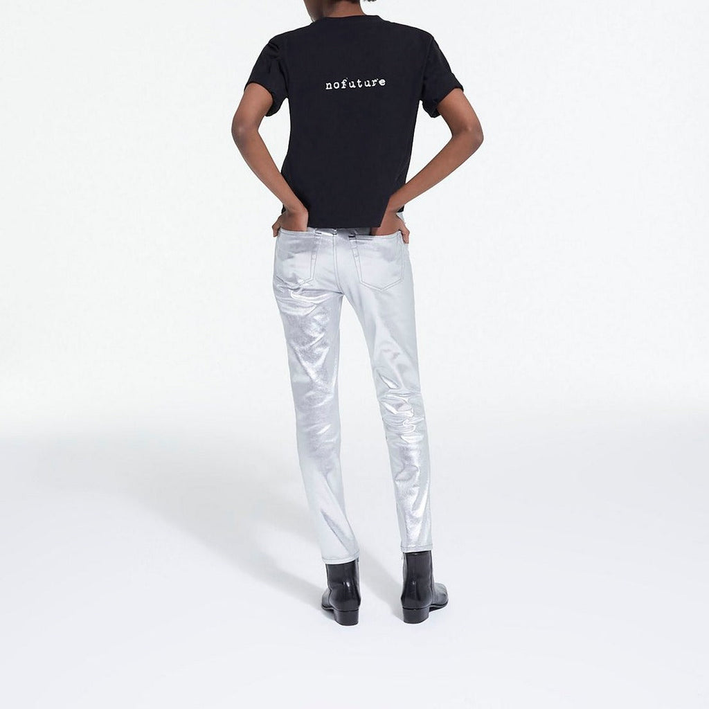 The Kooples - Camiseta de Manga Corta con Logo Delante y Detrás - Mujer