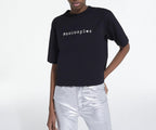 The Kooples - Camiseta de Manga Corta con Logo Delante y Detrás - Mujer