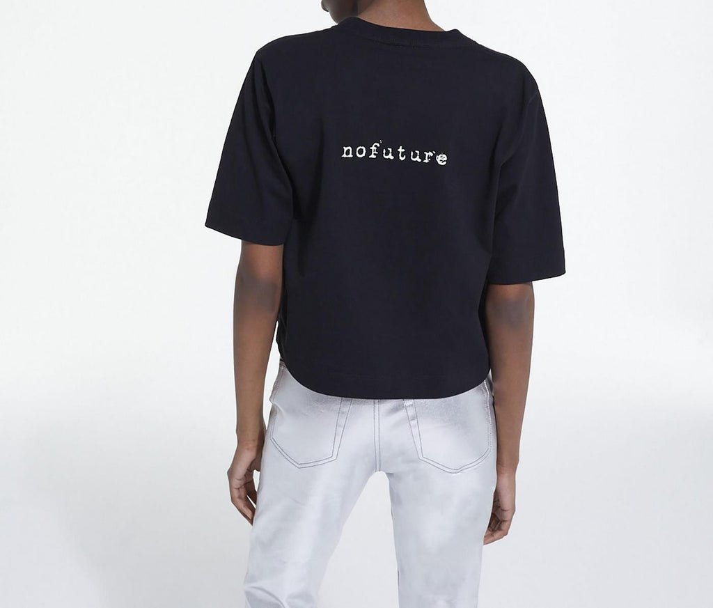 The Kooples - Camiseta de Manga Corta con Logo Delante y Detrás - Mujer