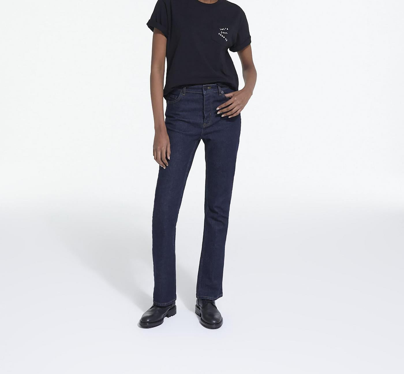 The Kooples - Short-Sleeve Monochrome Screen Print T-Shirt - Women