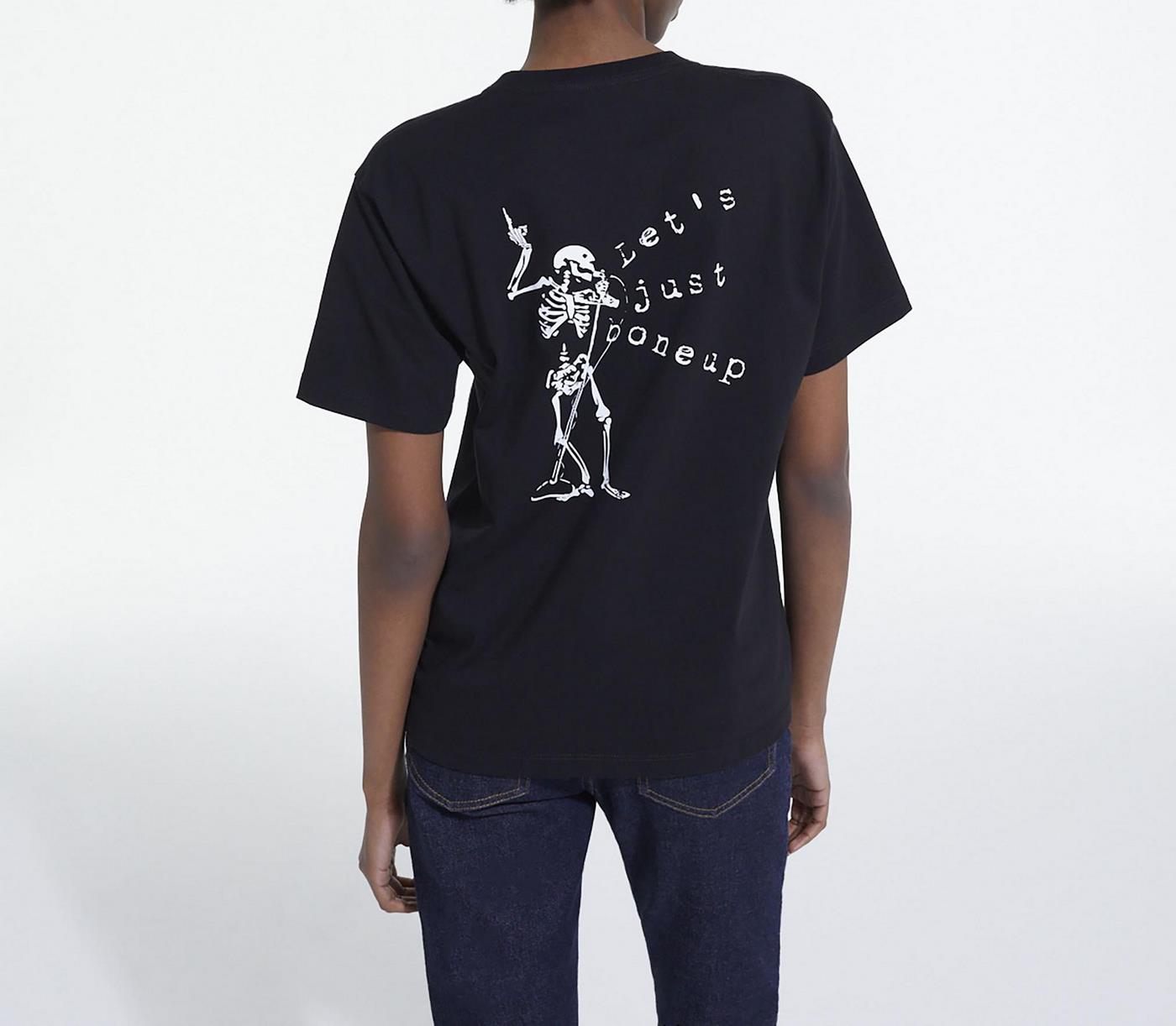 The Kooples - Short-Sleeve Monochrome Screen Print T-Shirt - Women