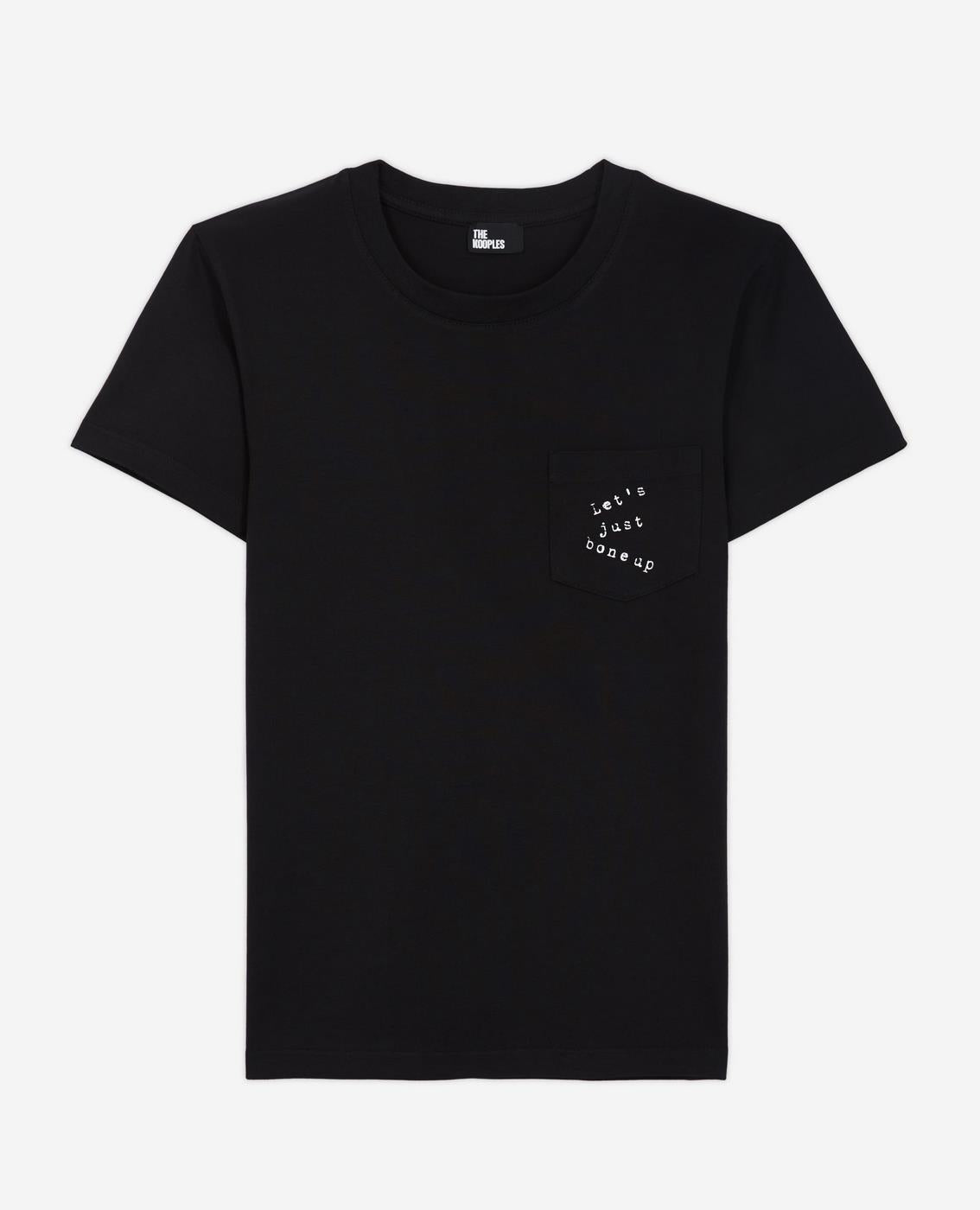 The Kooples - Short-Sleeve Monochrome Screen Print T-Shirt - Women
