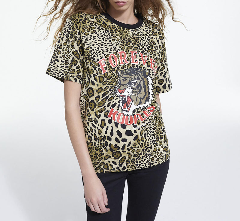 The Kooples - T-Shirt En Coton Léopard - Femme