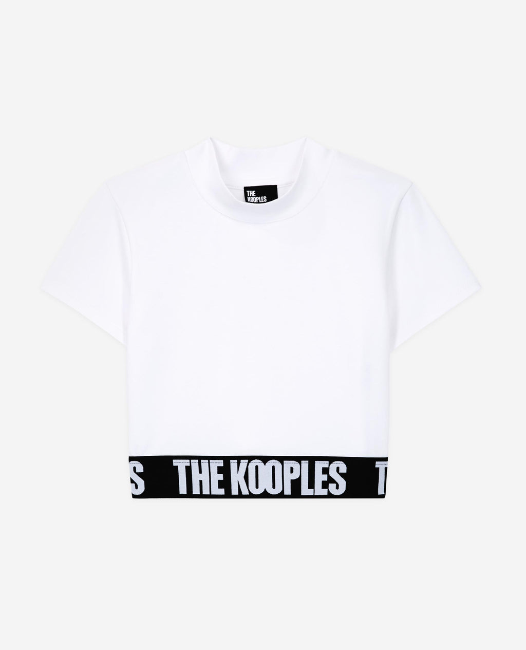 The Kooples - Women's White Logo Cropped T-Shirt - Women