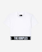 The Kooples - Women's White Logo Cropped T-Shirt - Women