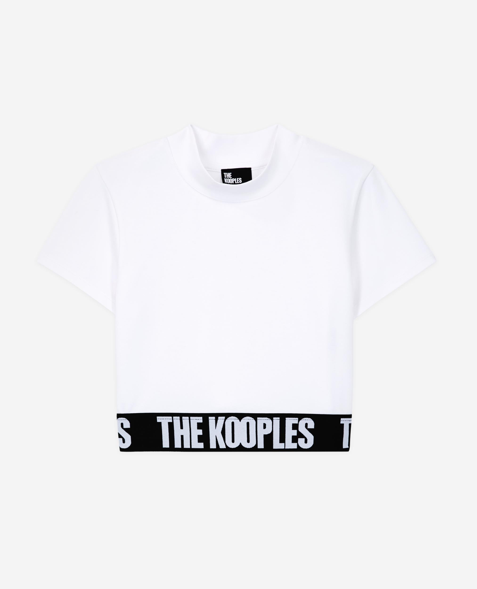 The Kooples - Women's White Logo Cropped T-Shirt - Women