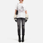 The Kooples - Camiseta de Manga Corta con Estampado Skull And Roses - Mujer