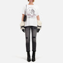 The Kooples - T-Shirt Manches Courtes Avec Print Skull And Roses - Femme