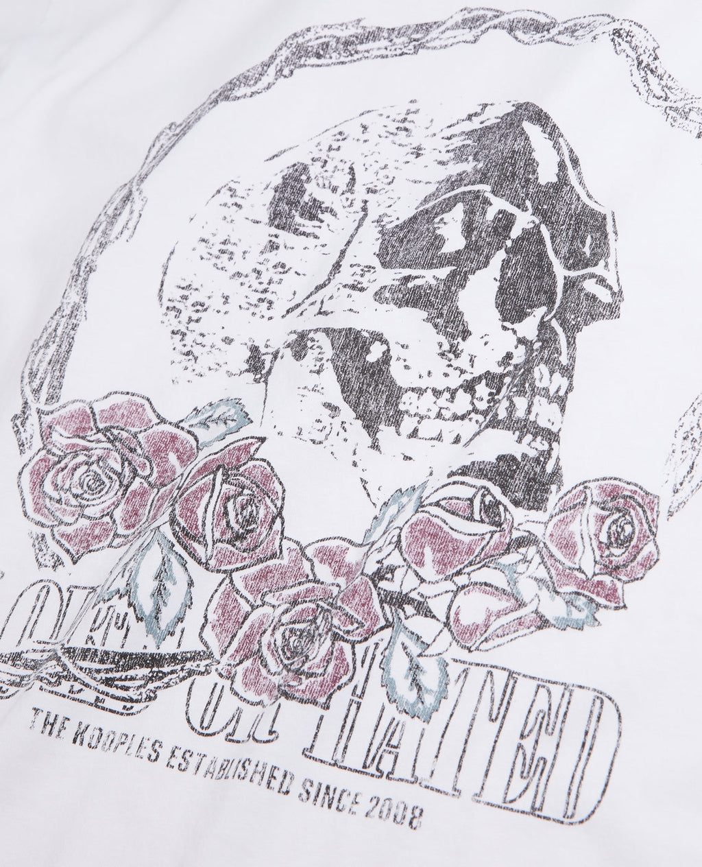 The Kooples - Camiseta de Manga Corta con Estampado Skull And Roses - Mujer