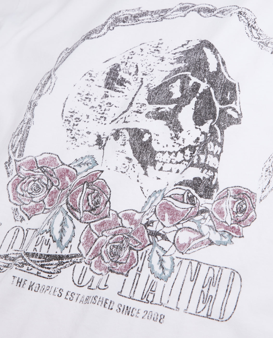The Kooples - Camiseta de Manga Corta con Estampado Skull And Roses - Mujer