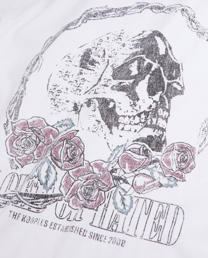The Kooples - T-Shirt Manches Courtes Avec Print Skull And Roses - Femme