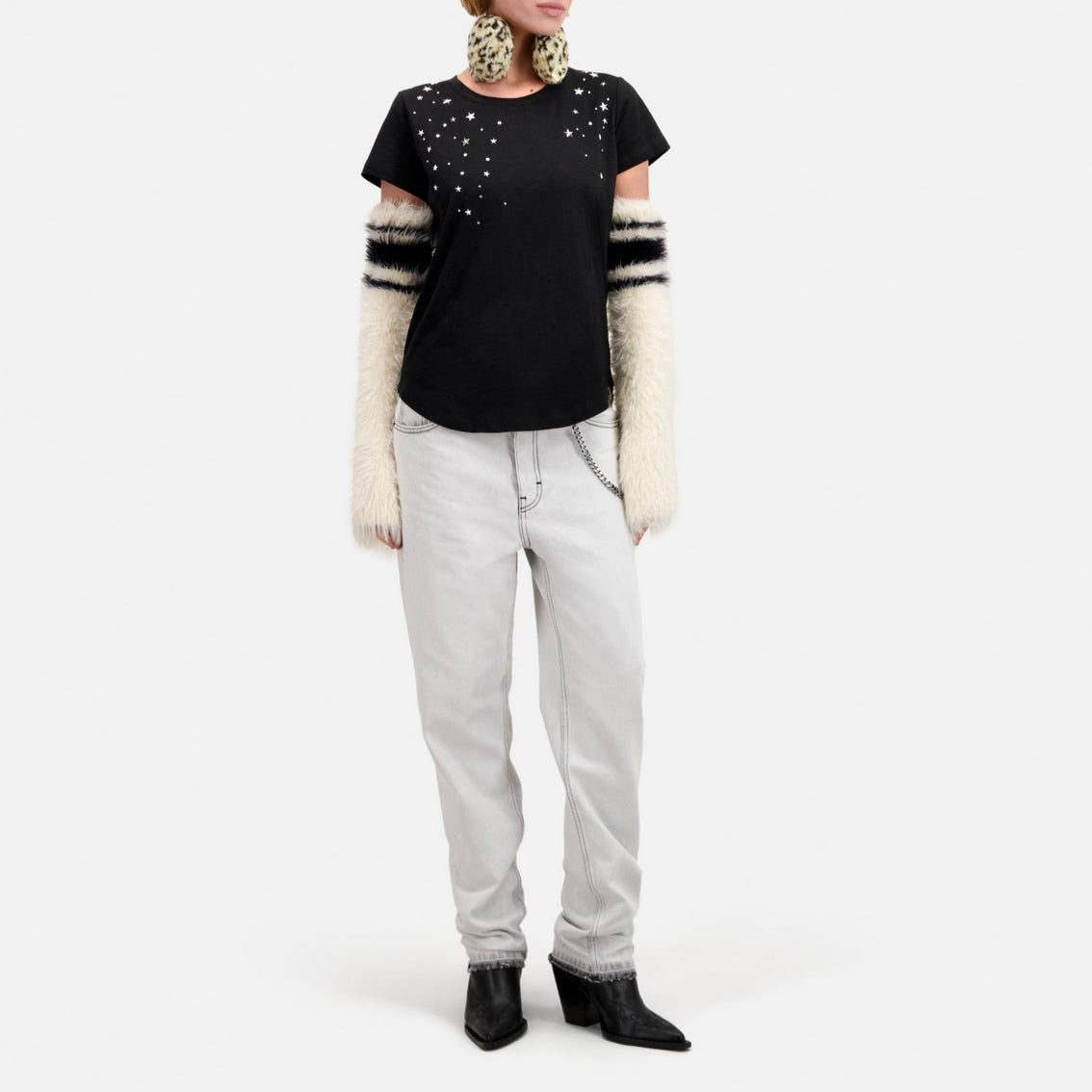 The Kooples - Top with Stars Studs - Women