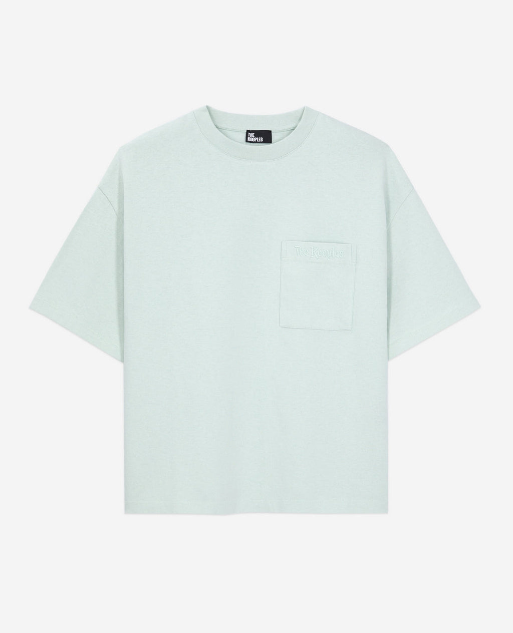 The Kooples - Cropped T-shirt med brystlomme - Dame