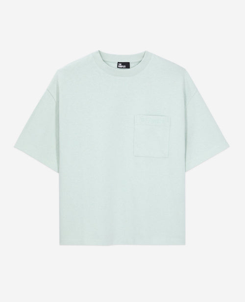 T-Shirt Cropped A Poche Poitrine - Femme