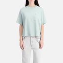 T-Shirt Cropped A Poche Poitrine - Femme