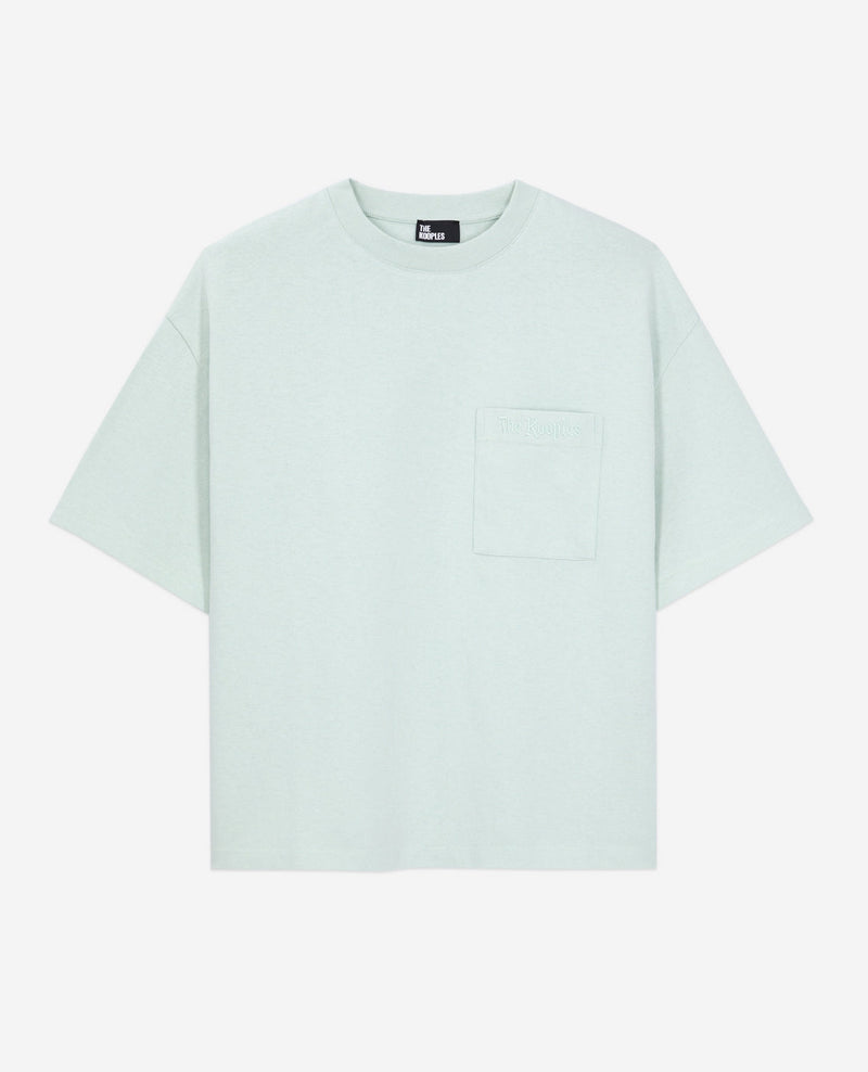 T-Shirt Cropped A Poche Poitrine - Femme