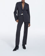 The Kooples - Chaqueta de Traje Recta en Lana - Negro - Mujer