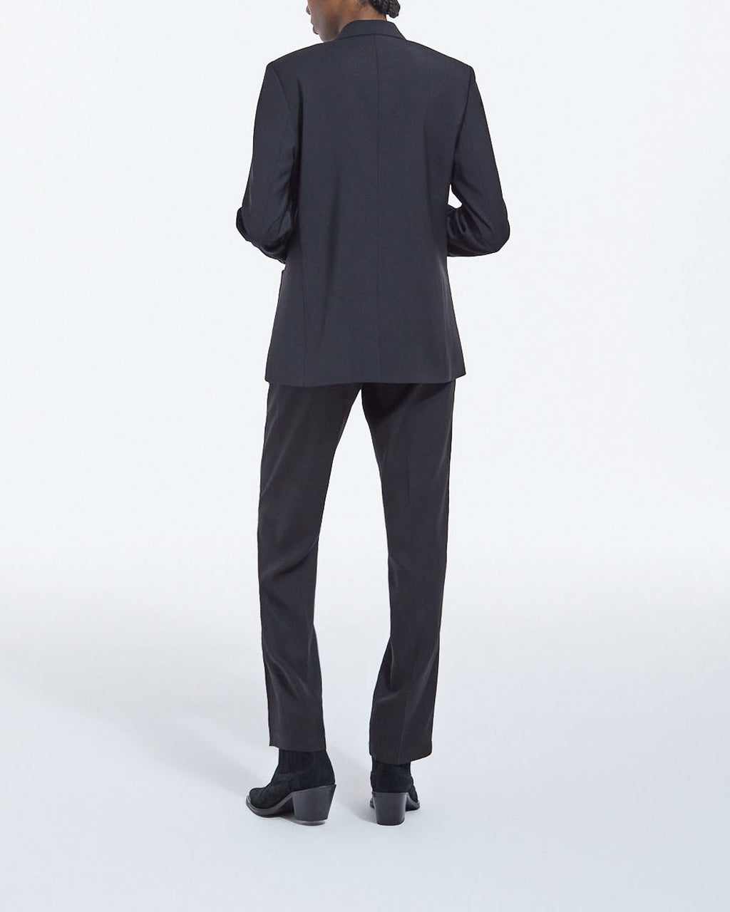 The Kooples - Chaqueta de Traje Recta en Lana - Negro - Mujer