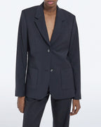 The Kooples - Chaqueta de Traje Recta en Lana - Negro - Mujer