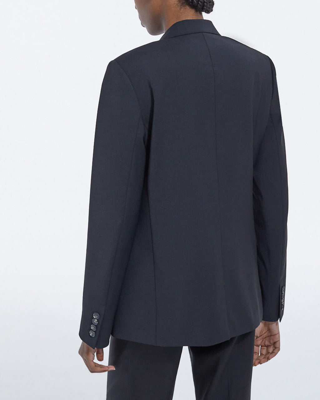 The Kooples - Chaqueta de Traje Recta en Lana - Negro - Mujer