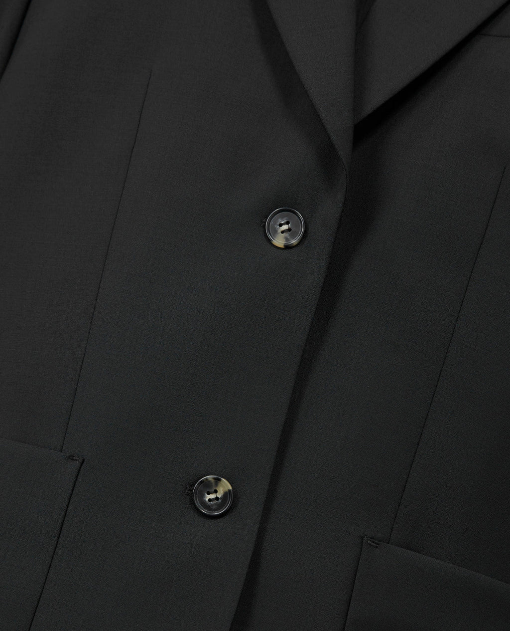 The Kooples - Chaqueta de Traje Recta en Lana - Negro - Mujer