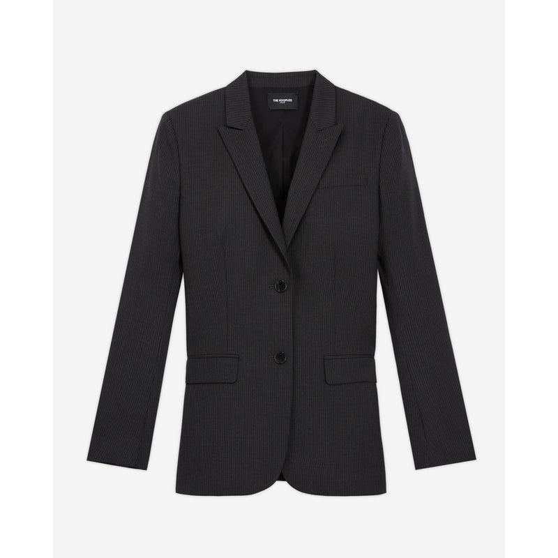 The Kooples - Veste Detail 2 Boutons - Black White - Femme