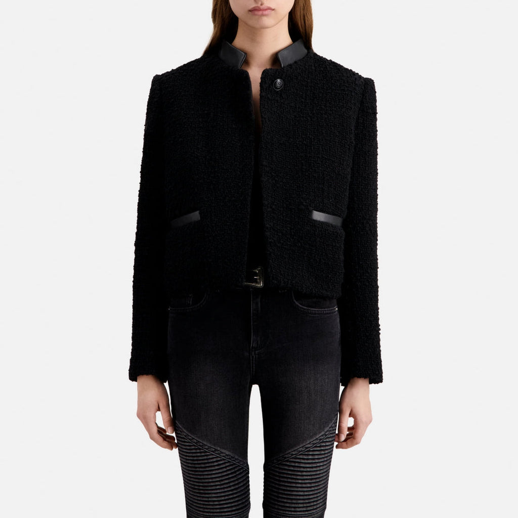 The Kooples - Chaqueta Tweed - Negro - Mujer