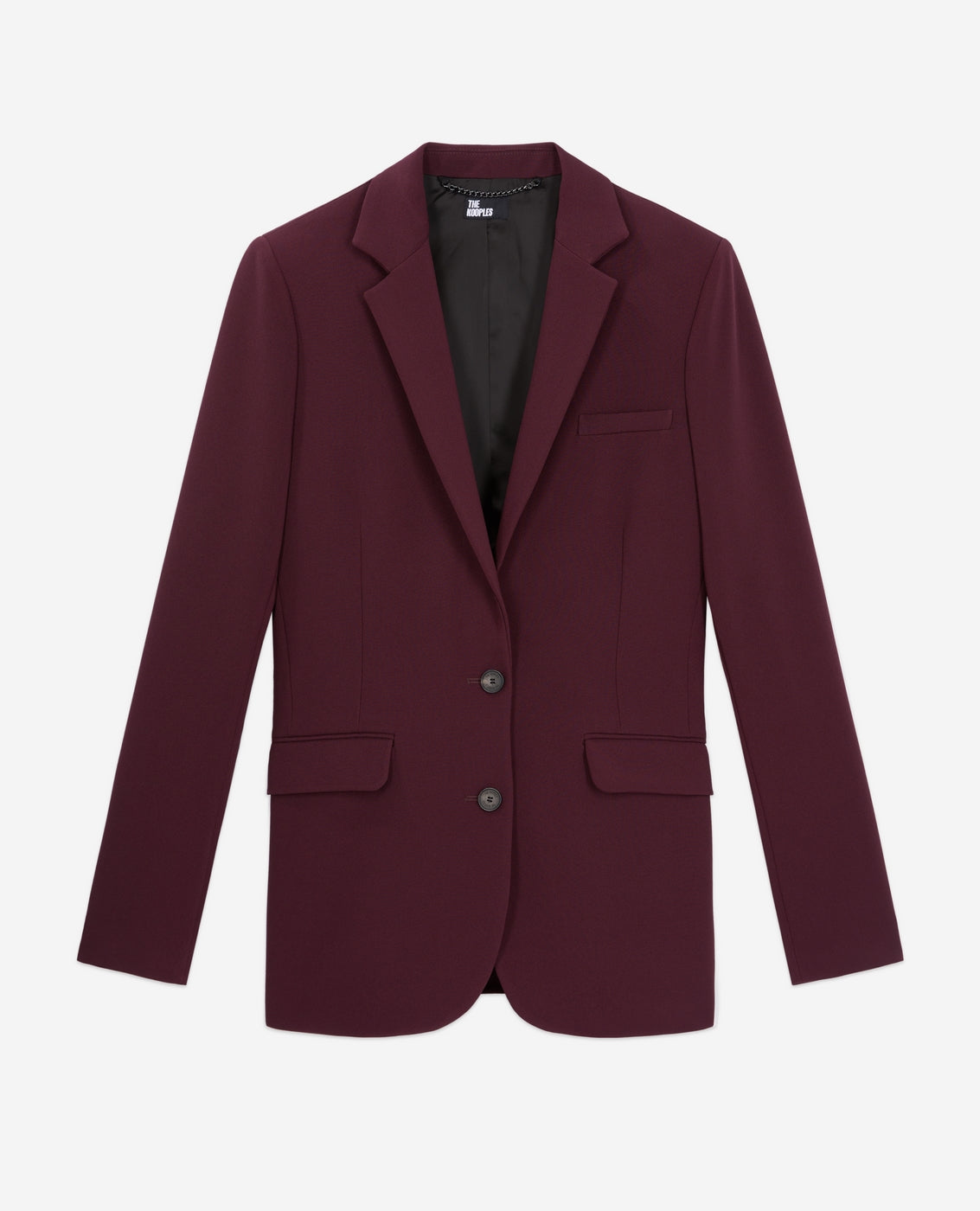 The Kooples - Fitted Shoulder Crepe Suit Jacket - Women