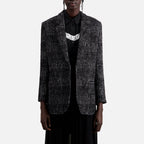 The Kooples - Chaqueta De Lana Y Alpaca - Negro Y Blanco - Mujer