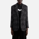 Chaqueta De Lana Y Alpaca - Blanco Y Negro - Mujer
