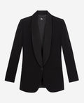The Kooples - Veste De Costume Col Chale En Crepe, Col Et Revers En Satin - Femme