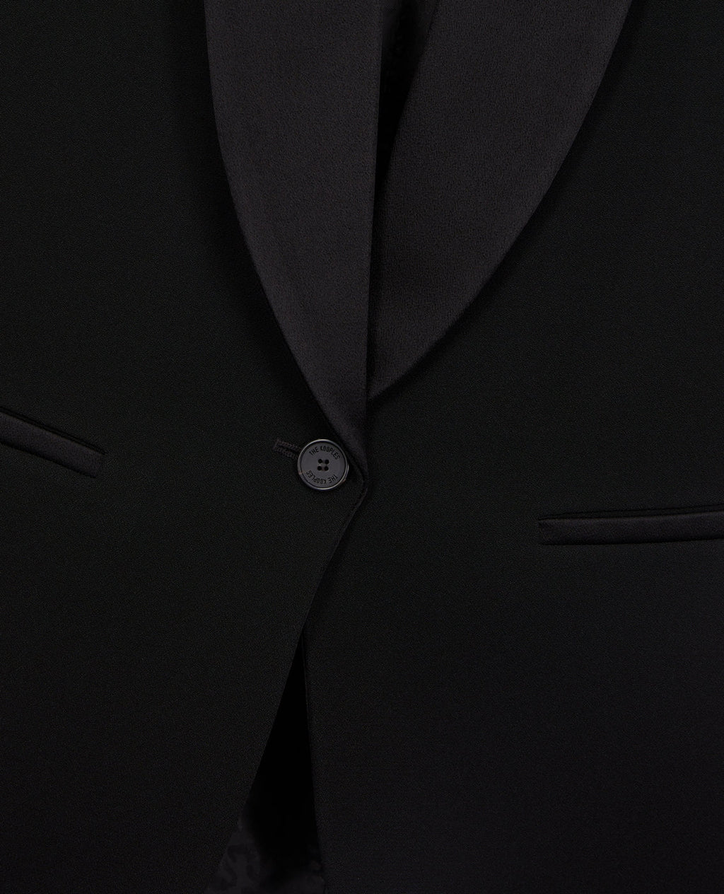 The Kooples - Veste De Costume Col Chale En Crepe, Col Et Revers En Satin - Femme